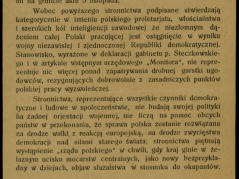 Oświadczenie w sprawie deklaracji wersalskiej wydane przez środowiska prokoalicyjne w okupowanym Królestwie Polskim, zbiory Biblioteki Narodowej 