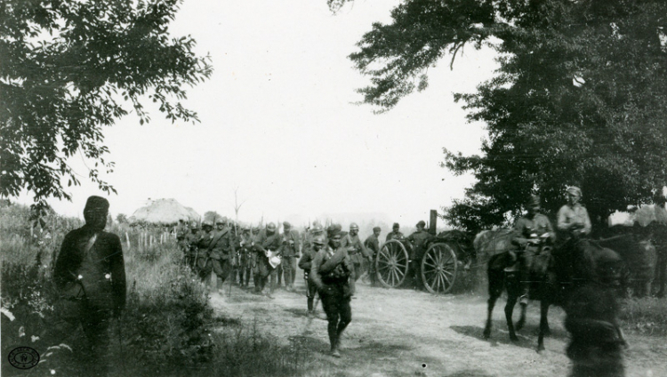 1 pułk Piechoty Legionów w marszu na Kijów. 04. 1920. Źródło: CAW