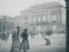 Krakowskie Przedmieście w Warszawie w dniu zamieszek 18 lutego 1918 r. Fot. ze zbiorów dr. hab. P. Szlanty