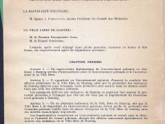 Pierwsze karty konwencji podpisanej w Paryżu 9 listopada 1920 r. przez Polskę i Wolne Miasto Gdańsk. Źródło: Biblioteka Narodowa