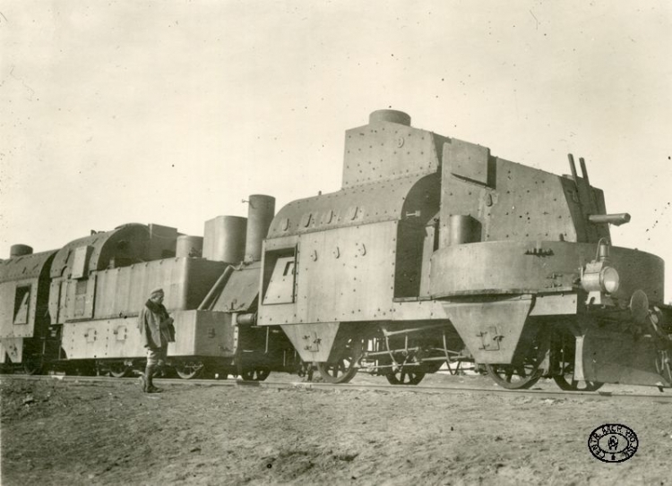 Austriacki pociąg pancerny. Maniewicze, Wołyń. 14.11.1915 r. Źródło: CAW
