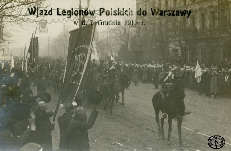 Wkroczenie oddziałów legionowych do Warszawy. 1.12.1916 r. Źródło: CAW