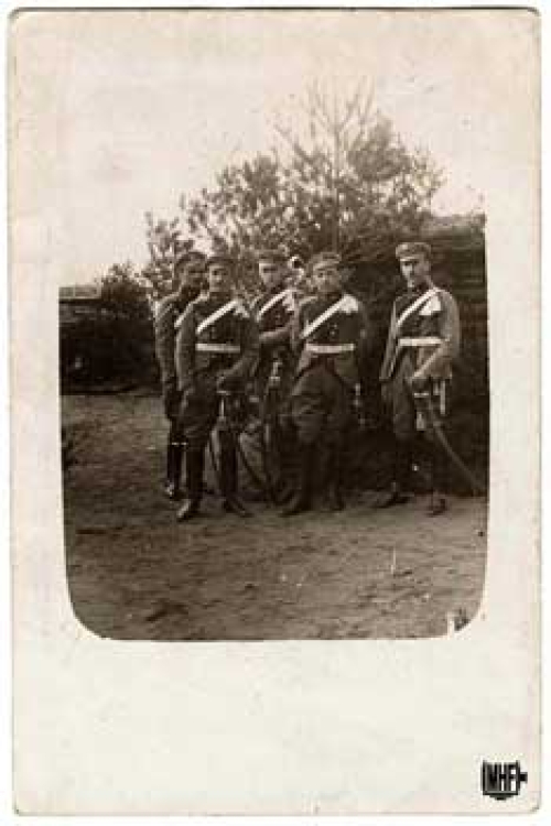 Oficerowie kawalerii Legionów Polskich, II Brygady na Wołyniu, 1915-16.