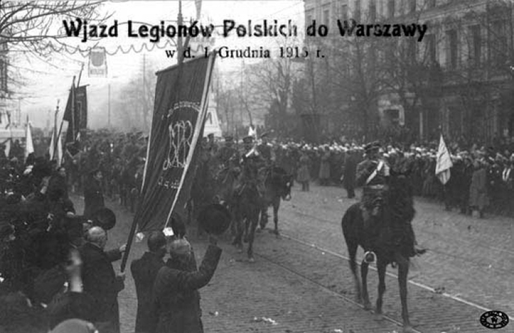 Wkroczenie oddziałów legionowych do Warszawy. 1.12.1916 r.
