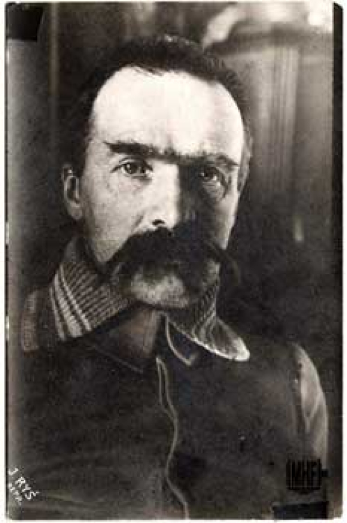 Józef Piłsudski, portret wykonany w pracowni Jana Rysia w Zakopanem. Fot. Jan Ryś, Zakopane; grudzień 1914