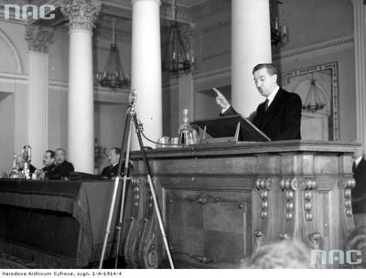 Przemówienie wicepremiera Eugeniusza Kwiatkowskiego (1936).