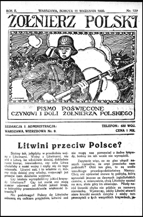 „Żołnierz Polski” z 11 września 1920 r. Źródło: Biblioteka Narodowa