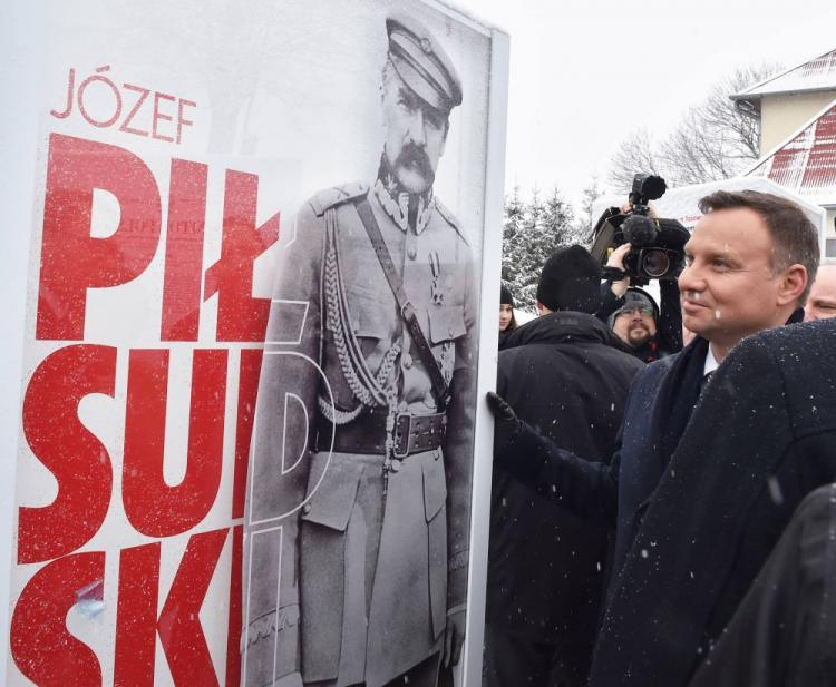 Prezydent Andrzej Duda uczestniczy w obchodach 100-lecia Odzyskania Niepodległości, zorganizowanych przez IPN w Stóży. Fot. PAP/J. Bednarczyk