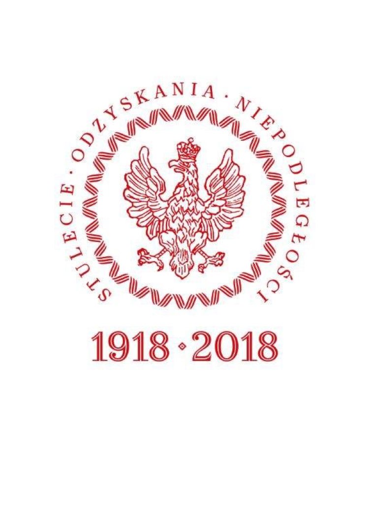 Okolicznościowy znak graficzny prezydenta "Stulecie Odzyskania Niepodległości 1918-2018". Źródło: Kancelaria Prezydenta RP