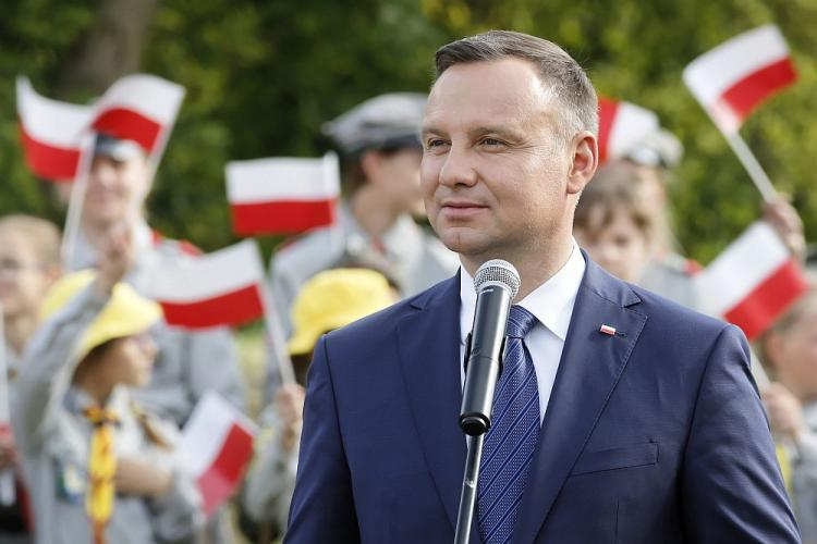 Prezydent RP Andrzej Duda podczas spotkania z mieszkańcami Makowa Mazowieckiego. Fot. PAP/A. Guz