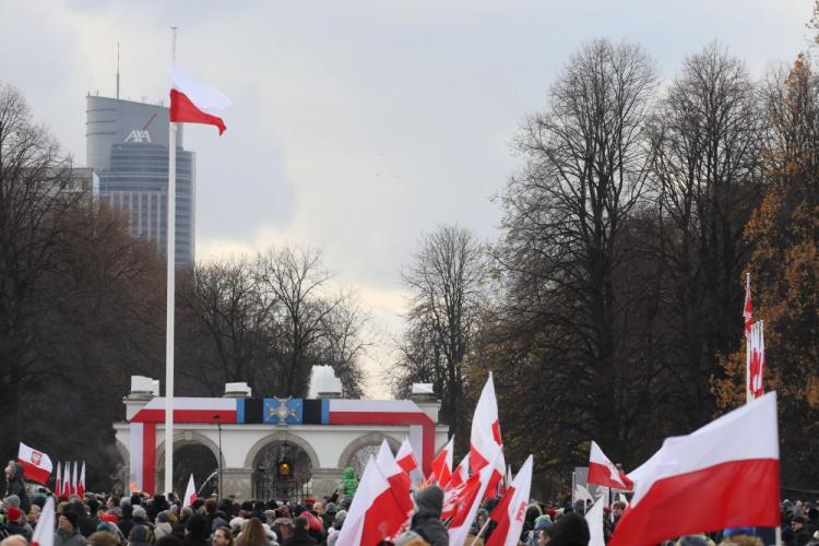 Uroczysta odprawa wart przed Grobem Nieznanego Żołnierza w Warszawie. Warszawa, 11.11.2017.  Fot. PAP/P. Supernak