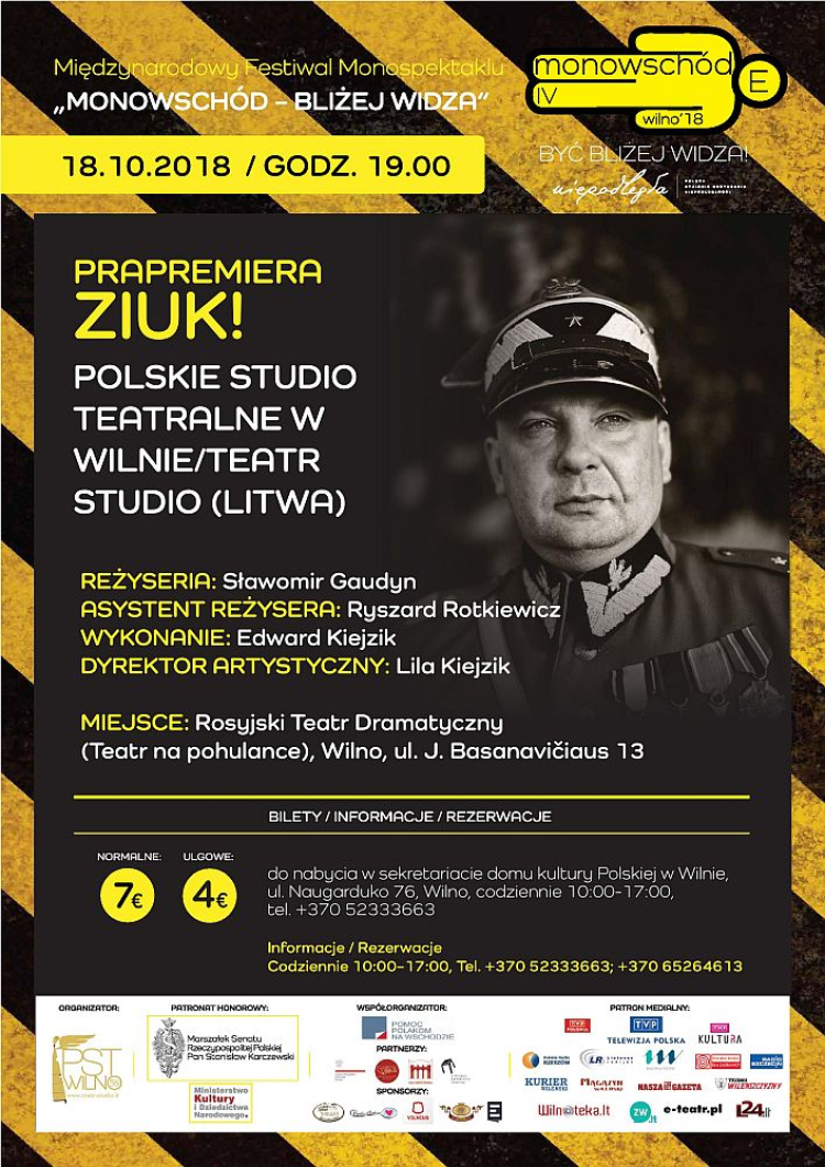 Spektakl „Ziuk” - 4. Międzynarodowy Festiwal Monodramu „Monowschód”