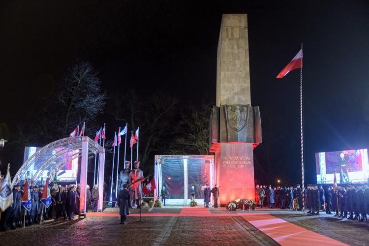 Poznań, 27.12.2018. Główne uroczystości rocznicowe przy pomniku Powstańców Wielkopolskich, 27 bm. W Poznaniu trwają obchody 100. rocznicy wybuchu Powstania Wielkopolskiego. Fot. PAP/J. Kaczmarczyk