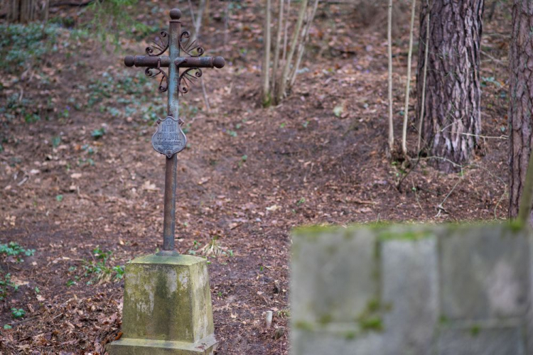 Zaniedbana kwatera 4. Pułku Ułanów Zaniemeńskich na cmentarzu Antokolskim w Wilnie. Fot. PAP/V. Doveiko