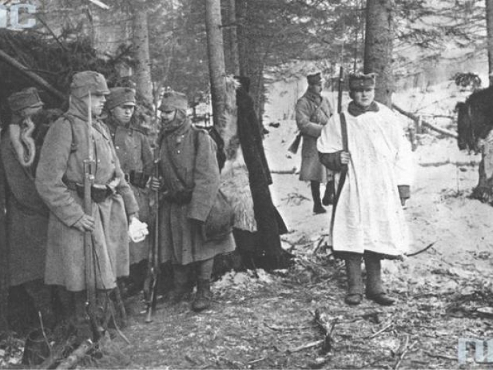 II Brygada Legionów pod Rafajłową podczas działań na froncie wschodnim. 1914 r. Źródło: NAC