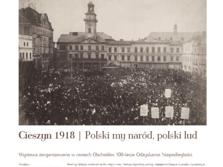 Wystawa "Cieszyn 1918. Polski my naród, polski lud" na stronie www.cieszyn1918.pl 