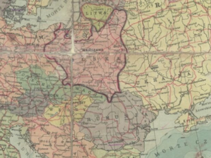 Mapa Europy. 1921 r. Źródło: BN Polona