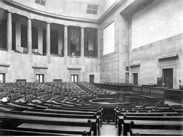 Sala posiedzeń Sejmu. 1929 r. Fot. NAC