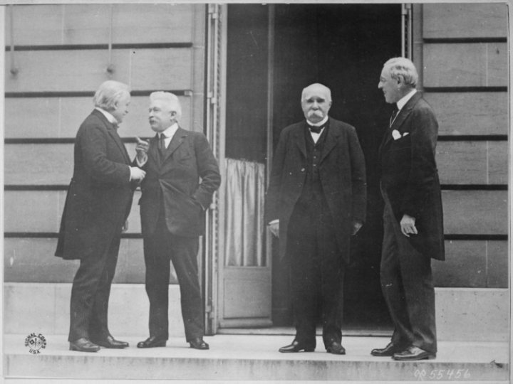 Przywódcy Wielkiej Czwórki (Francji, Wielkiej Brytanii, USA i Włoch), 1919 r. Źrodło: NAC