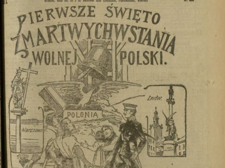 Ilustrowany Kuryer Codzienny, 20/22 IV 1919 r. Domena publiczna. Źródło: Małopolska Biblioteka Cyfrowa - http://mbc.malopolska.pl/dlibra/docmetadata?id=78167&from=publication