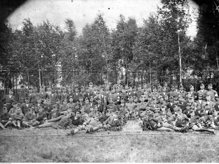 I Powstanie Śląskie: I kompania 1 batalionu Straży Granicznej. 1919 r. Fot. NAC