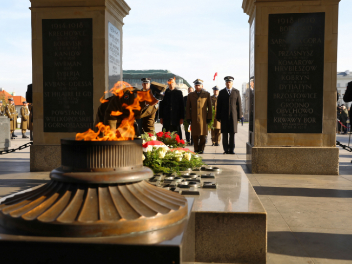 Warszawa, 31.10.2019. Uroczystości w 94. rocznicę ustanowienia Grobu Nieznanego Żołnierza w Warszawie. Fot. PAP/R. Guz