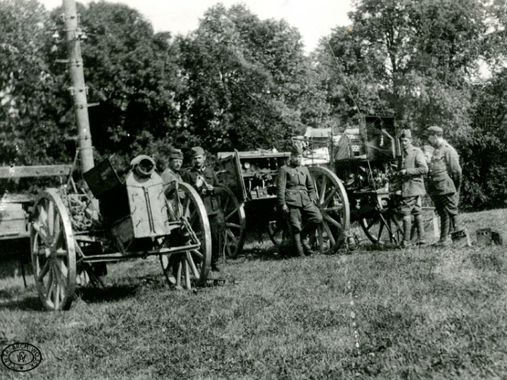 Radiostacja 1 Dywizji Piechoty Legionów podczas ofensywy jesiennej w 1920 r. Fot. CAW